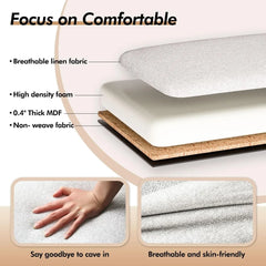 Storage Ottoman Bench, 53" Length Upholstered Benches, Tufted Bed Benches with Rolled Arm and Nailhead Trim, Bench