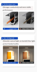 Dimmalbe LED track Light Full Set 360° Adjustable COB Embedded Track lighting For Clothing Shop Kitchen Rail Lighting