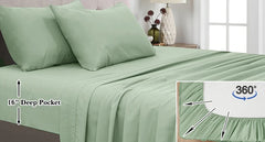 PHF 7 Pieces California King Bed in A Bag, Ultra Soft Comforter Set & Sheet Set, Reversible Botanical Bedding Set Include Comfor