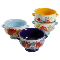 20-Ounce Soup Bowls, 4-Pack,Made of durable stoneware