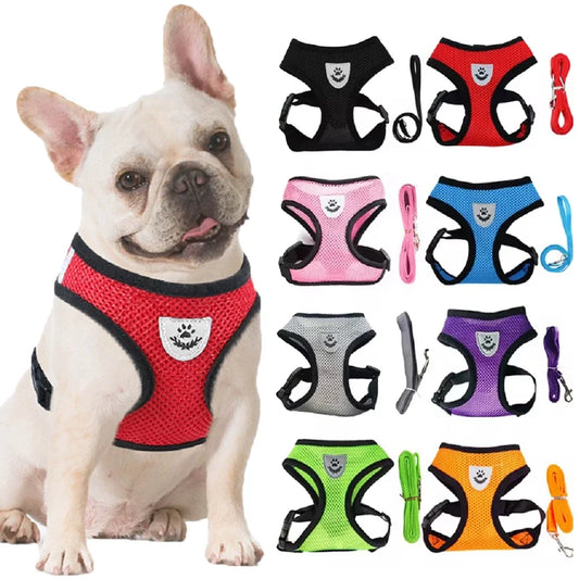 Cat Dog Harness With Lead Leash Kitten Puppy Outdoor Walking Collar Harness Adjustable Vest For Small Medium Pet Accessories Dog