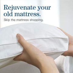California King Mattress Topper, Extra Thick Pillowtop, Cooling Plush Mattress Pad Cover Cotton Top Bed Topper Protector w