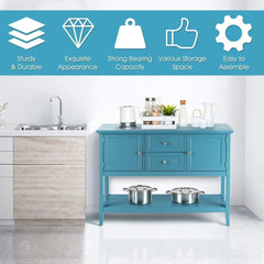 Buffet Sideboard, Wood Storage Cabinet, Console Table with Storage Shelf,2 Drawers and Cabinets, Living Room Kitchen Dining Room