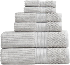 100% Cotton Bath Towel Set | 6 Piece Set | Absorbent & Quick-Dry Bath Towels