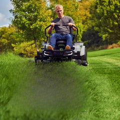Electric Riding Lawn Mower, 42" Deck with Zero Turn Radius, Includes (4) 56V 10.0Ah Batteries and Charger - ZT4204L
