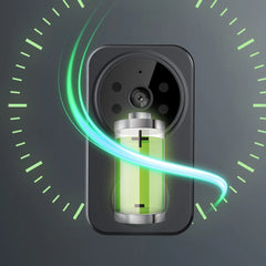 WiFi Video Doorbell Smart Home Door Bell Night Vision Wireless Visual Intercom Doorbell Two-Way Audio Visual Doorbell Monitoring