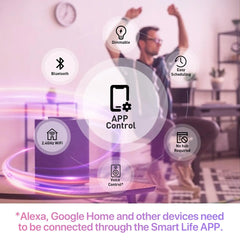 4Pack Smart Light Bulbs WiFi&Bluetooth E12 Smart Bulbs That Work with Alexa Google Home RGBCW 2700-6500K Color Changing 5W 450LM