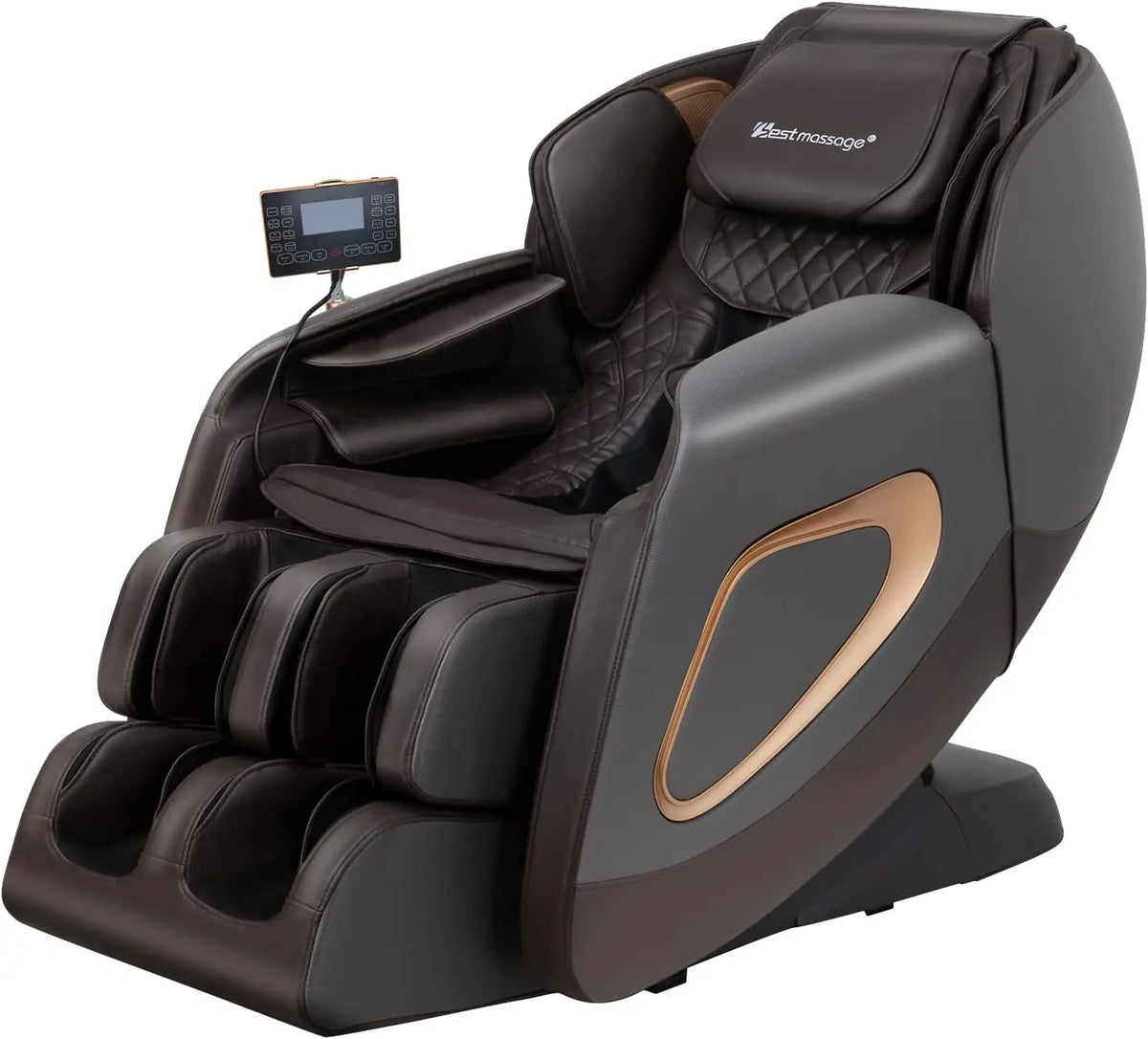 Full Body Zero Gravity SL Track Massage Recliner Chair with Smart Screen Bluetooth Speaker Built-In Heat Therapy Foot Roller