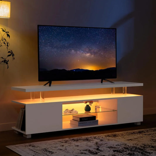 LED TV Stand TV Stands for Living Room Modern TV Stand with Storage for 65/70/75 inche TVs Entertainment Center