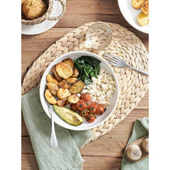 Pasta Bowls 46oz, Large Salad Bowl, Ceramic Serving Plate, House-warming Wedding Present, Embossment Stoneware Bowl for Fruits