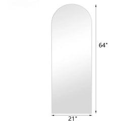 Floor Mirror Arched Full Length Mirrors, 64"x21" Floor Length & Standing Hanging or Leaning & Large Full Body Mirror Wall Mirror