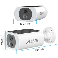 ANRAN 2/3/4 PCS Outdoor Wireless WIFI Camera 2.4G 3MP Battery Solar Security Camera Floodlight Color Night Vision Local Alarm