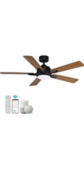 52 "Smart Low Profile ceiling Fans with Lights Remote,Quiet DC Motor,Outdoor Indoor Flush Mount Fan,Control WIFIAle