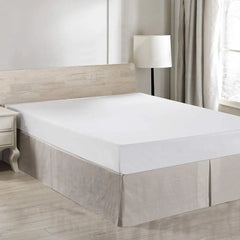 Simple&Opulence Premium 100% Linen Bed Skirt Basic Style 18 inch Tailored Drop Dust Proof Easy Fit Breathable Bedspreads Bed