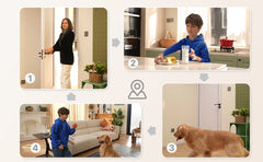 360° Smart Home Security Camera PTZ Auto Tracking Baby Monitor AI Panoramic HD Night Vision Indoor WiFi Surveillance Camera