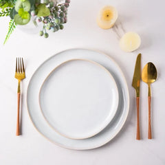 Ceramic Dinnerware Sets,Handmade Reactive Glaze Plates and Bowls Set,Highly Chip and Crack Safe Dishes Set,Service for 8 (24pc)
