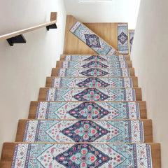 Carpet Stair Treads for Wooden Steps Set of 15, 30''X8'' Indoor Runner Resistant Rugs Rubber Safety Mats for Dogs