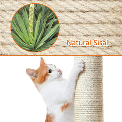 42in Cat Tree Tower for Indoor Cats. Cat Condo with Perch & Hammock, Multi-Level Activity Center, Scratching Posts