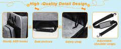 Cat Carrier with Litter Box Medium Large Cat Collapsible Soft Sided Pet Carrier for Car Travel with Lockable Safety Zippers
