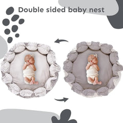5-in-1 Thick & Plush Baby Play Gym, Baby Play Mats for Floor, Tummy Time Mat with 6 Toys, Cat Bed, Dog Bed, Cats Toys