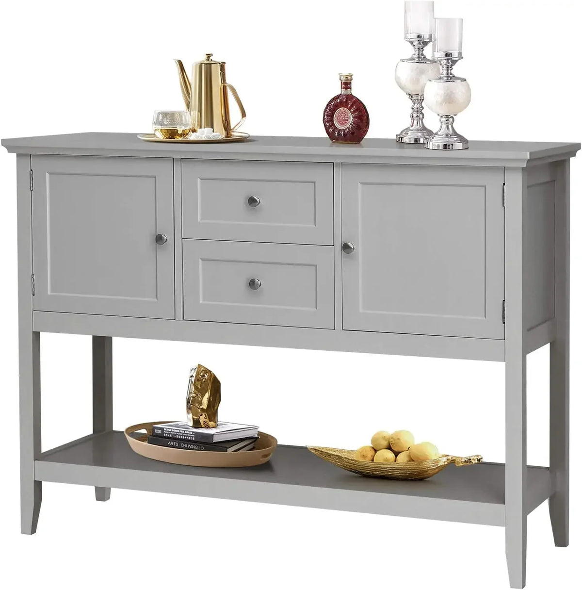 Buffet Sideboard, Wood Storage Cabinet, Console Table with Storage Shelf,2 Drawers and Cabinets, Living Room Kitchen Dining Room