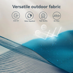 10ft Patio Umbrellas, Outdoor 3 Tier Vented Large Market Table Umbrella with 8 Sturdy Ribs and 1.5" Umbrellla Pole