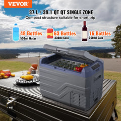 SucceBuy Car Refrigerator  12 Volt Car Refrigerator Fridge  37 L -4℉-68℉ 12/24V DC and 100-240V AC for Outdoor Camping and RV