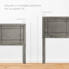 Archie Queen Wood Headboard in Gray headboards