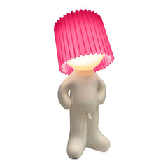 Creative Table Small Book Lights Little Naughty Boy Night Light Shy Man Lamp for Children Home Room with Lampshade Nightstand La