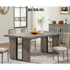 Rustic Farmhouse Dining Table for 6-8 People – Large Rectangular Kitchen & Dining Room Table