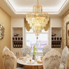 Luxury Crystal Chandelier Modern Ceiling Light Lamp Pendant Fixture Lighting Elegant Lighting Lamp E14 Decor