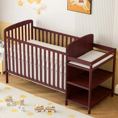 3-In-1 Convertible Crib, Baby Bed, Converts from Baby Crib to Toddler Bed, Fits Standard Full-Size Crib Mattress