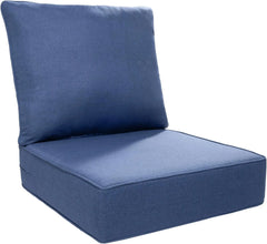 Luxury 6 Inch Outdoor Cushions 24x24 - Water&UV&Fade Resistant 1 Set Zippered Patio Furniture Cushion for Wicker Dining Rocking