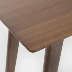 Bar table wooden bar counter with natural walnut veneer, 17.72" x 47.24" x 42.01"