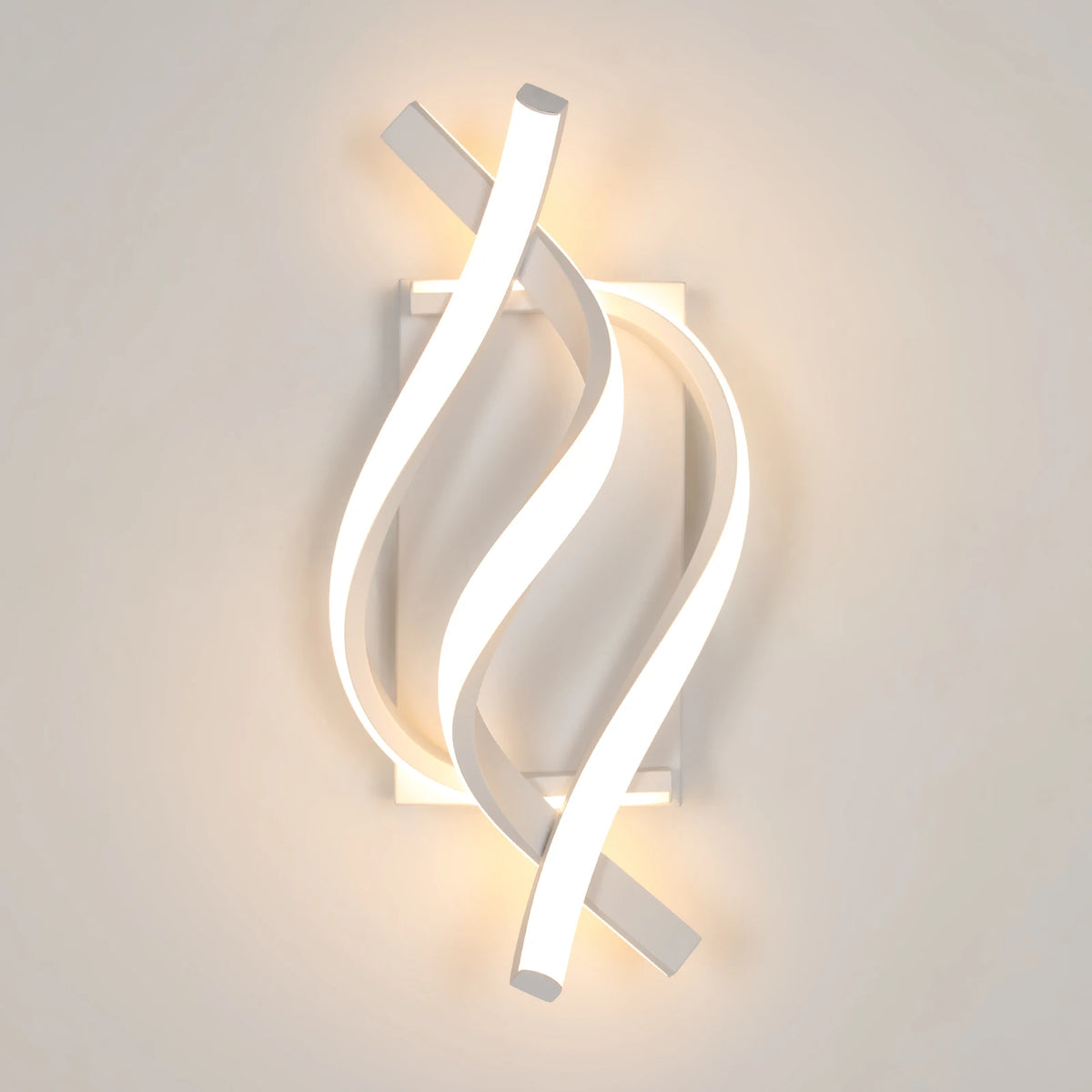 Wall Sconces, Spiral Modern LED Wall Sconce Lighting, 3000K Indoor Wall Light, Acrylic LED Wall Lamp for Bedroom, Bathroom, Livi