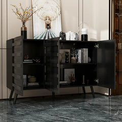 47.2“W Buffet Cabinet Sideboard with 2 Adjustable Shelves, Modern Credenza Cupboard with 3 Stylish Doors, Wood Storage Cabinet.