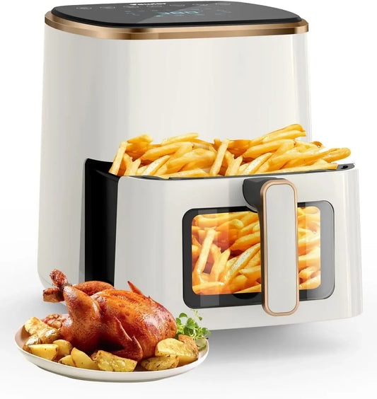 Air Fryer, 5.3Qt Airfryer with Viewing Window, 7 Custom Presets Large Oven with Smart Digital Touchscreen,Non-stick and Dishwash