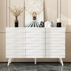 47.2“W Buffet Cabinet Sideboard with 2 Adjustable Shelves, Modern Credenza Cupboard with 3 Stylish Doors, Wood Storage Cabinet.