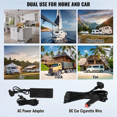 SucceBuy Car Refrigerator  12 Volt Car Refrigerator Fridge  37 L -4℉-68℉ 12/24V DC and 100-240V AC for Outdoor Camping and RV