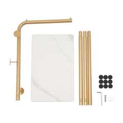 L-shape Freestanding Coat Rack Wear-Resistant Large Capacity Clothes Hanger with Sturdy Base for Hallways/Living Rooms
