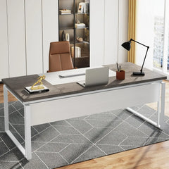 Conference Table with Splicing Board, Meeting Tables for Home Office, Business Training Seminar Table with Stylish Metal Legs