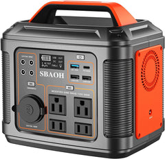 SBAOH Portable Power Station P302,300W 296Wh Backup Lithium Battery,Solar Generator for Outdoors Camping Travel Hunting Blackout