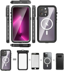 IP68 Waterproof Phone Case For iPhone 16 15 Plus 14 13 Pro Max Snowproof Dustproof Shockproof Shell Underwater Protection Cover