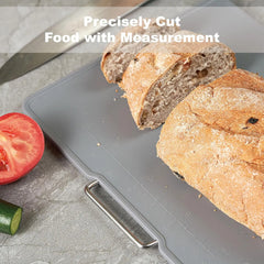 Plastic cutting board with grinding area and measuring function, cutting board for the kitchen, dishwasher safe, set of 3