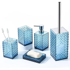 Clear Acrylic Bathroom Accessories Set - Rust-Free, Transparent Design