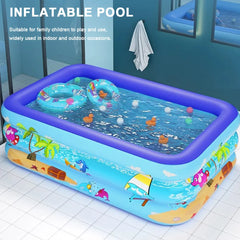 Inflatable Swimming Pool Large Family Pools 120cm Rectangle Framed Children Swimming Pool Summer Outdoor Kids Baby Bathtub Toys