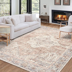 Machine Washable Area Rug Runner - Living Room Bedroom Bathroom Kitchen Entryway Office - Padded Low Pile Stain Resistant Premiu