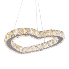 Modern Heart Crystal Chandelier Pendant Lighting Home Decor Led Ceiling Lamp Fixtures For Dining Room Lustres Hanging Lighting