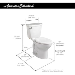 Cadet PRO Right Height Elongated 1.6 gpf 2-Piece Toilet,