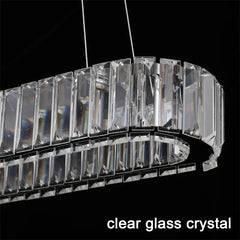 Modern Heart Crystal Chandelier Pendant Lighting Home Decor Led Ceiling Lamp Fixtures For Dining Room Lustres Hanging Lighting